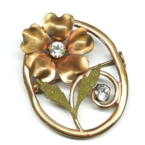 Vintage Flower pendant pin brooch A11